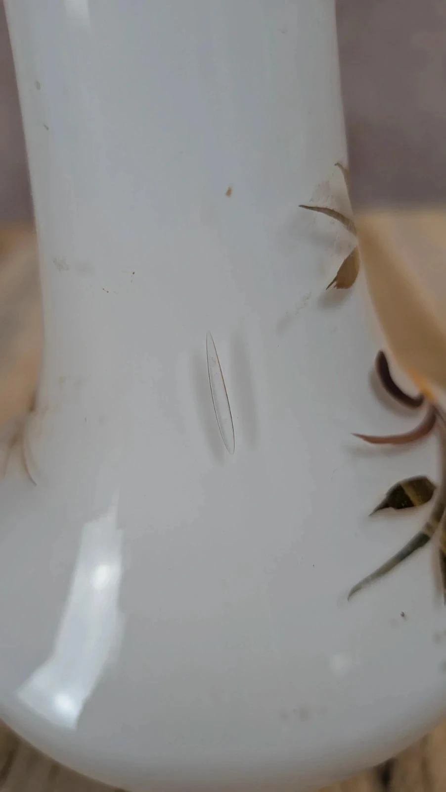Vase vintage en verre décor flori – photo 6